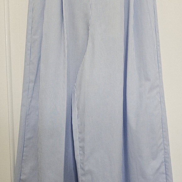 Petersyn X Revolve Wide Leg Tatum Blue/White Pinstripe Pants Size XS - Picture 7 of 17